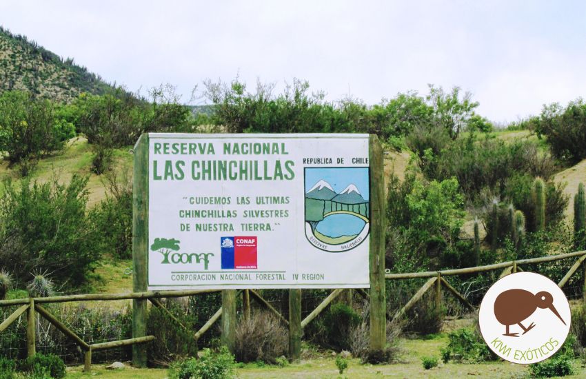 Cartel de la reserva nacional las chinchillas, Chile.
